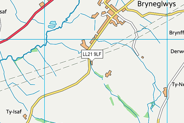 LL21 9LF map - OS VectorMap District (Ordnance Survey)