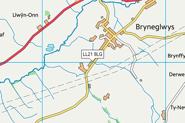 LL21 9LG map - OS VectorMap District (Ordnance Survey)