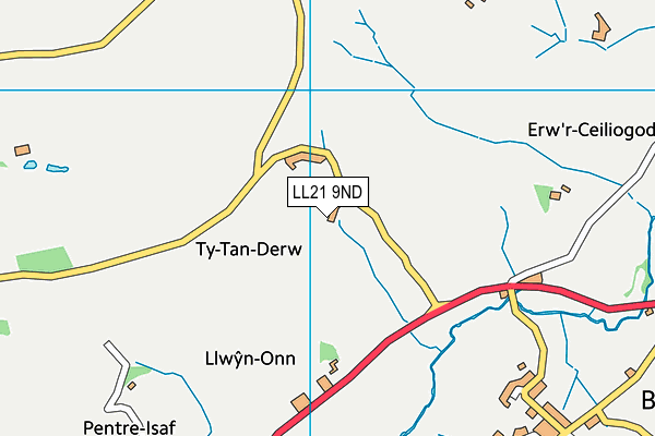 LL21 9ND map - OS VectorMap District (Ordnance Survey)
