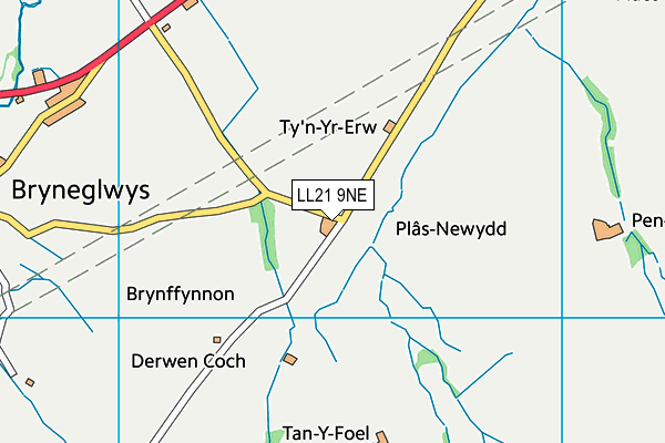 LL21 9NE map - OS VectorMap District (Ordnance Survey)