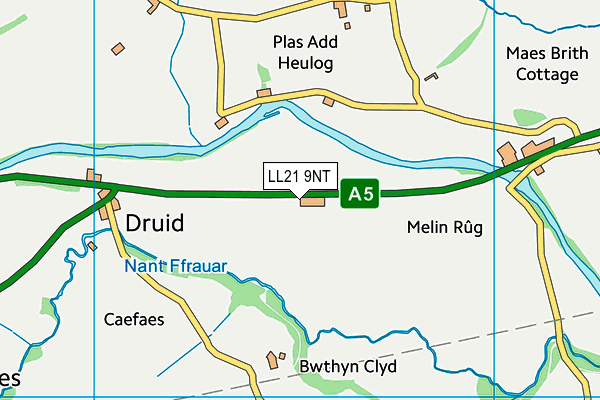 LL21 9NT map - OS VectorMap District (Ordnance Survey)