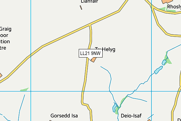 LL21 9NW map - OS VectorMap District (Ordnance Survey)
