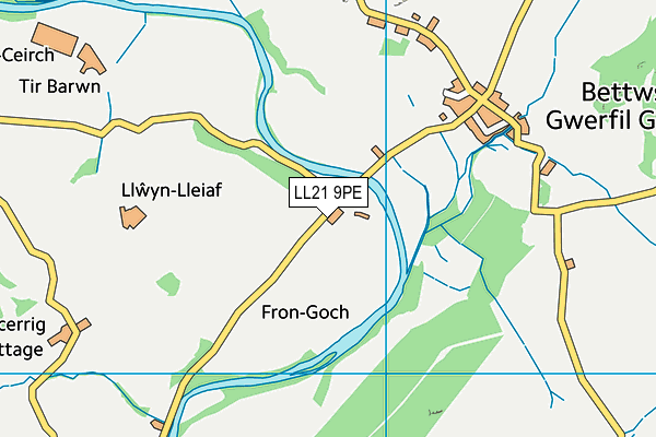 LL21 9PE map - OS VectorMap District (Ordnance Survey)
