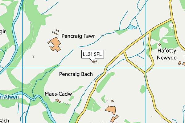 LL21 9PL map - OS VectorMap District (Ordnance Survey)