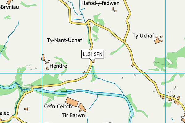 LL21 9PN map - OS VectorMap District (Ordnance Survey)