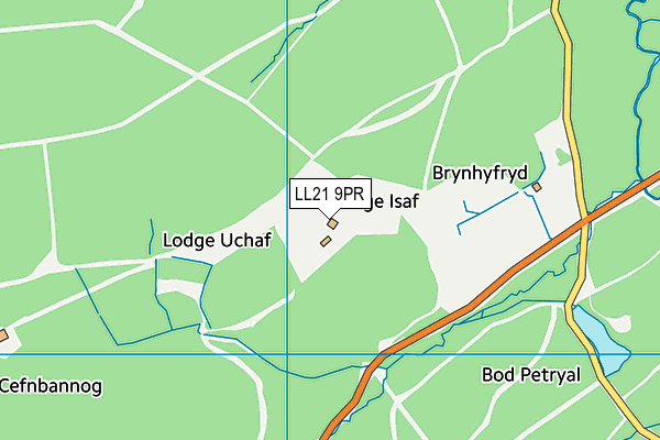 LL21 9PR map - OS VectorMap District (Ordnance Survey)