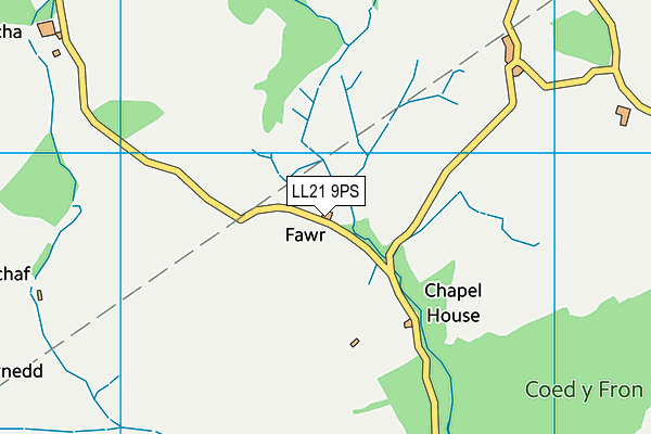 LL21 9PS map - OS VectorMap District (Ordnance Survey)