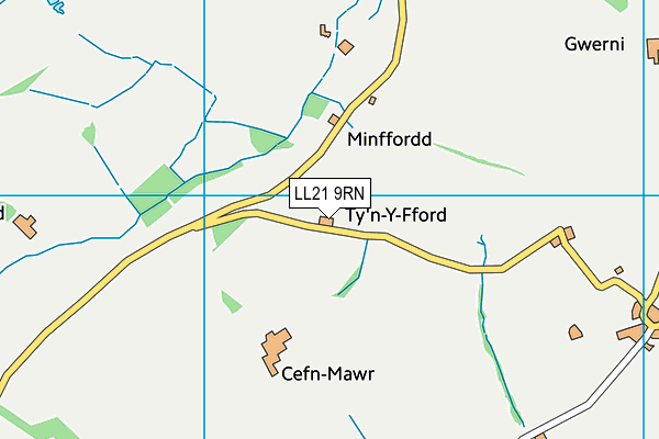 LL21 9RN map - OS VectorMap District (Ordnance Survey)