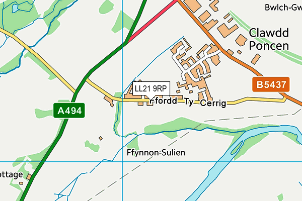 LL21 9RP map - OS VectorMap District (Ordnance Survey)