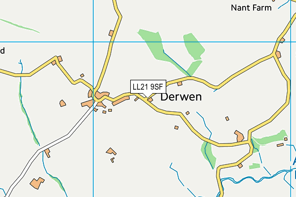 LL21 9SF map - OS VectorMap District (Ordnance Survey)