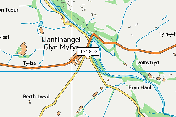 LL21 9UG map - OS VectorMap District (Ordnance Survey)