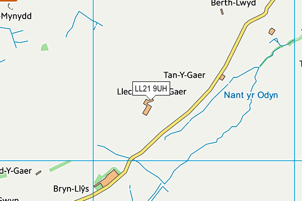 LL21 9UH map - OS VectorMap District (Ordnance Survey)