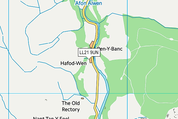 LL21 9UN map - OS VectorMap District (Ordnance Survey)