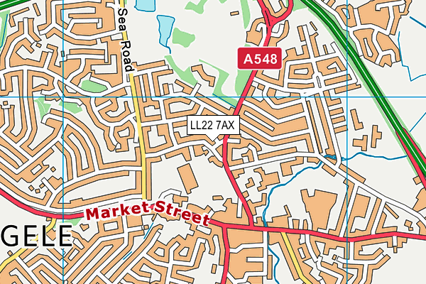 LL22 7AX map - OS VectorMap District (Ordnance Survey)