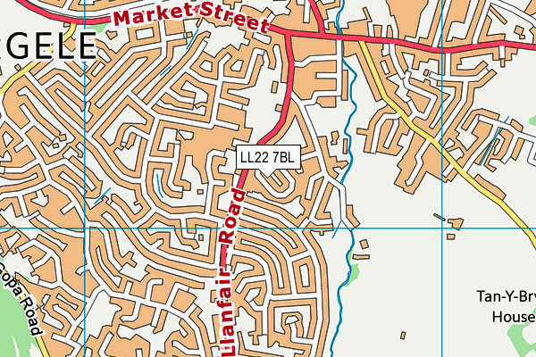 LL22 7BL map - OS VectorMap District (Ordnance Survey)