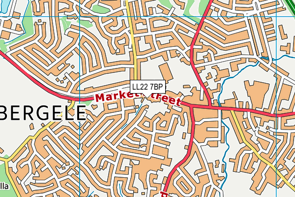 LL22 7BP map - OS VectorMap District (Ordnance Survey)