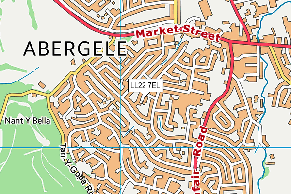 LL22 7EL map - OS VectorMap District (Ordnance Survey)