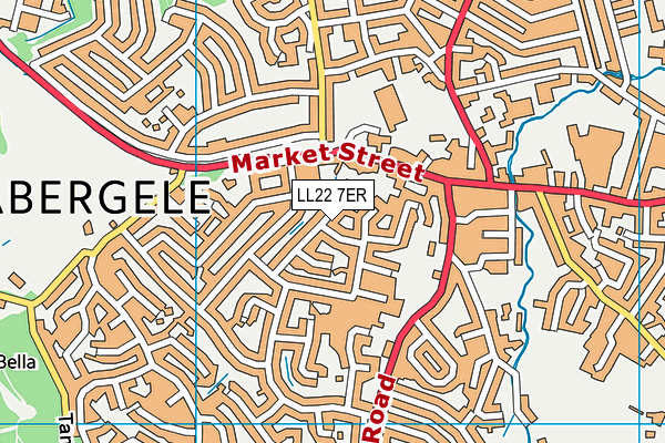 LL22 7ER map - OS VectorMap District (Ordnance Survey)