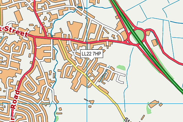 LL22 7HP map - OS VectorMap District (Ordnance Survey)