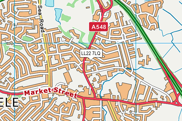 LL22 7LQ map - OS VectorMap District (Ordnance Survey)