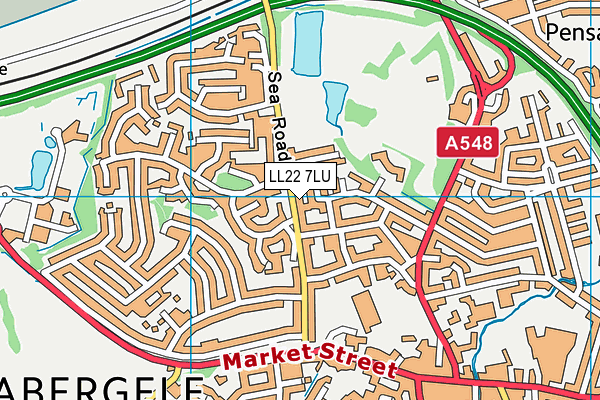 LL22 7LU map - OS VectorMap District (Ordnance Survey)