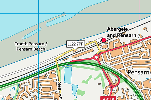 LL22 7PP map - OS VectorMap District (Ordnance Survey)