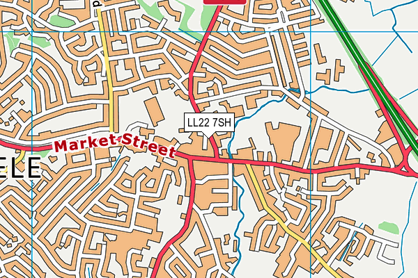 LL22 7SH map - OS VectorMap District (Ordnance Survey)