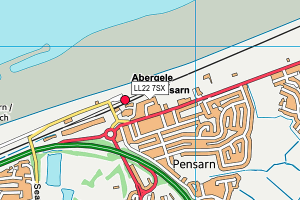 LL22 7SX map - OS VectorMap District (Ordnance Survey)