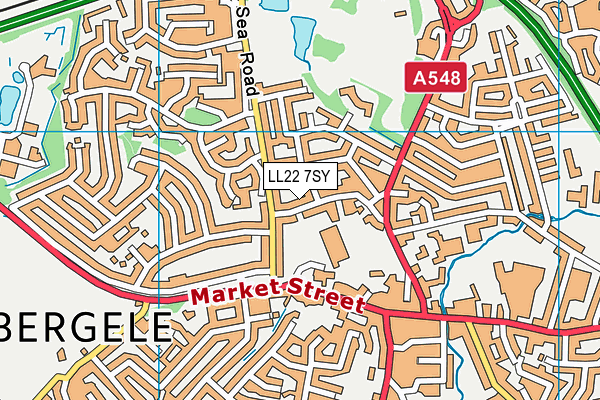 LL22 7SY map - OS VectorMap District (Ordnance Survey)