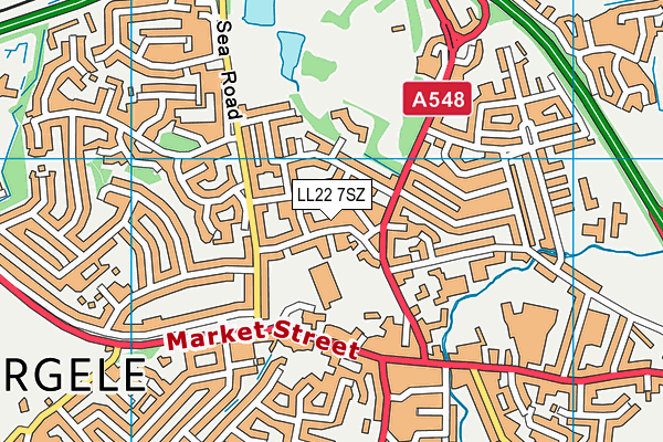 LL22 7SZ map - OS VectorMap District (Ordnance Survey)