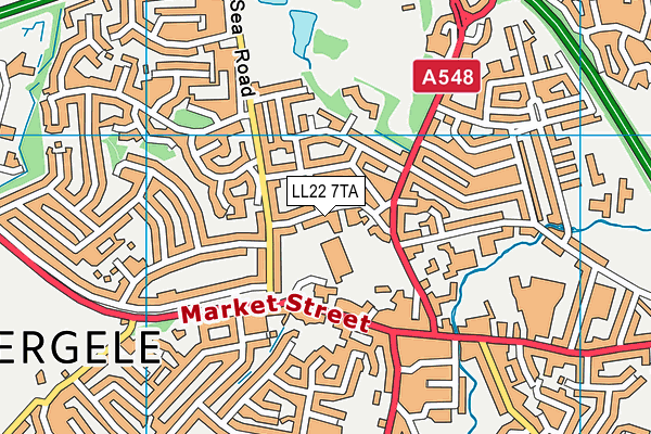 LL22 7TA map - OS VectorMap District (Ordnance Survey)