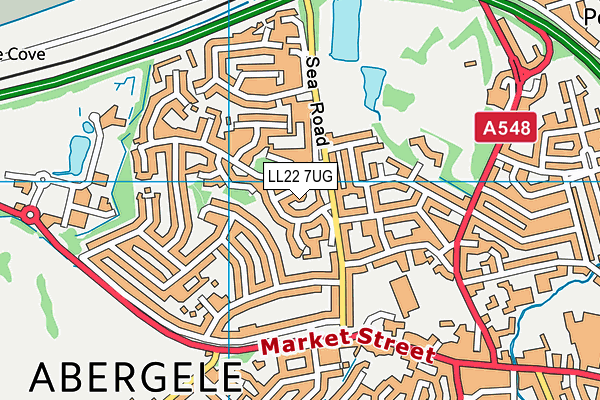 LL22 7UG map - OS VectorMap District (Ordnance Survey)