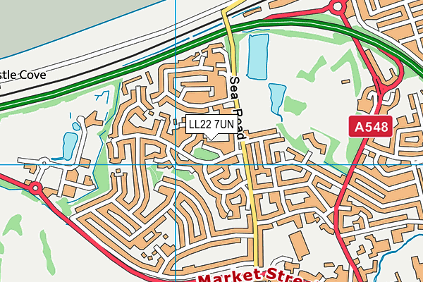 LL22 7UN map - OS VectorMap District (Ordnance Survey)