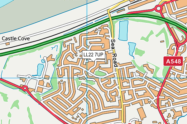 LL22 7UP map - OS VectorMap District (Ordnance Survey)