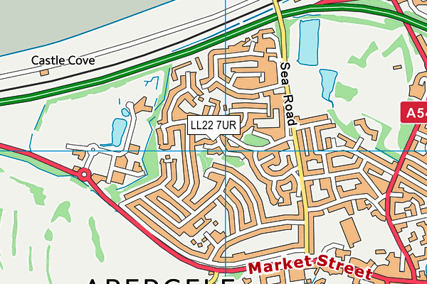 LL22 7UR map - OS VectorMap District (Ordnance Survey)