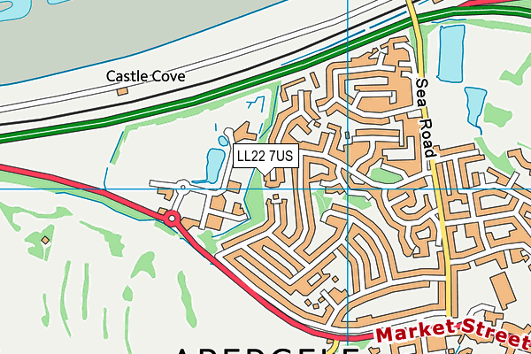 LL22 7US map - OS VectorMap District (Ordnance Survey)