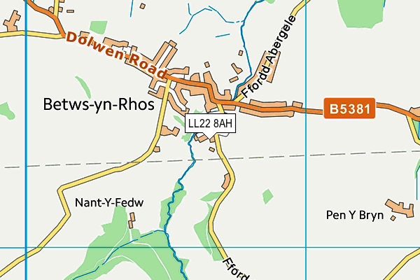 LL22 8AH map - OS VectorMap District (Ordnance Survey)