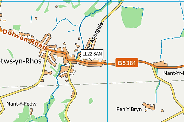 LL22 8AN map - OS VectorMap District (Ordnance Survey)