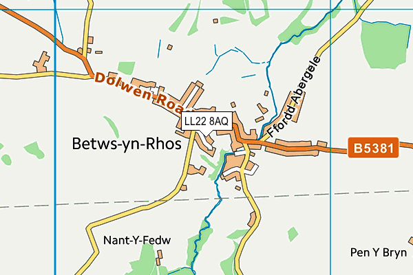 LL22 8AQ map - OS VectorMap District (Ordnance Survey)