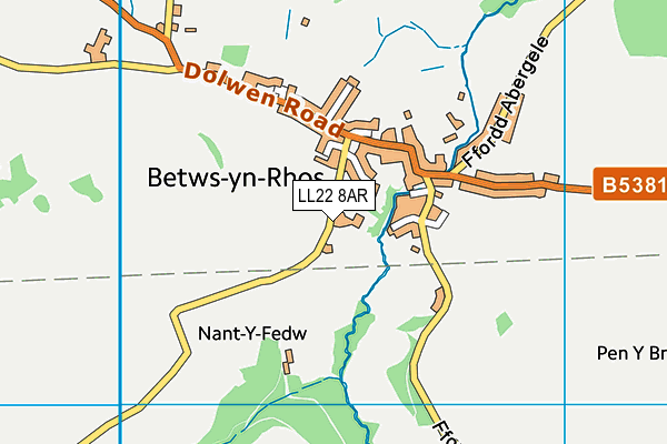 LL22 8AR map - OS VectorMap District (Ordnance Survey)