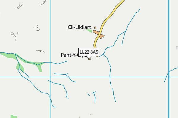 LL22 8AS map - OS VectorMap District (Ordnance Survey)