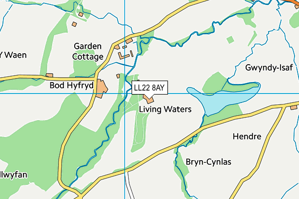 LL22 8AY map - OS VectorMap District (Ordnance Survey)