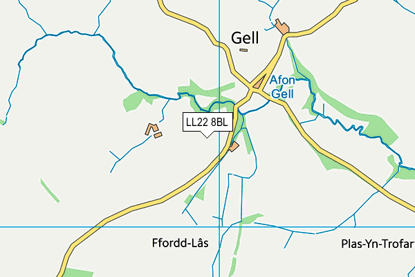 LL22 8BL map - OS VectorMap District (Ordnance Survey)