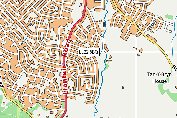 LL22 8BQ map - OS VectorMap District (Ordnance Survey)
