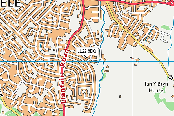 LL22 8DQ map - OS VectorMap District (Ordnance Survey)