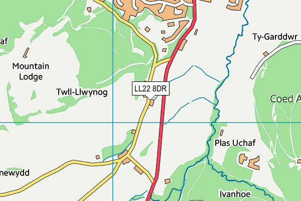 LL22 8DR map - OS VectorMap District (Ordnance Survey)