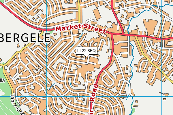 LL22 8EQ map - OS VectorMap District (Ordnance Survey)