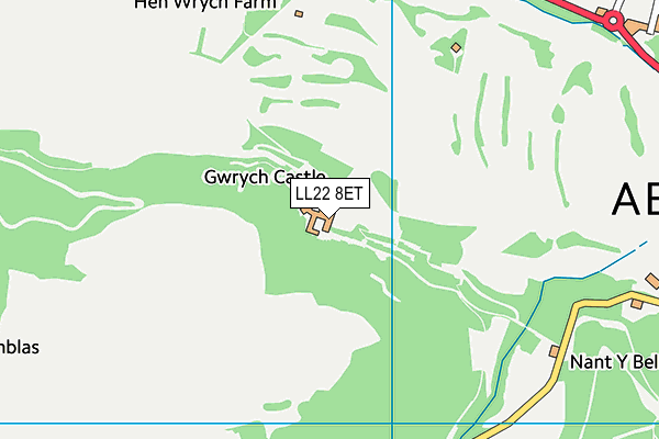 LL22 8ET map - OS VectorMap District (Ordnance Survey)