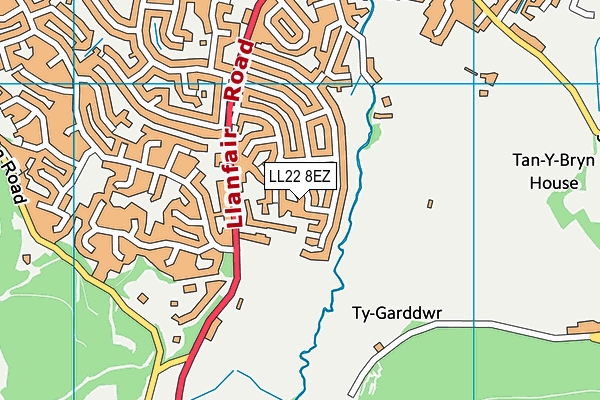 LL22 8EZ map - OS VectorMap District (Ordnance Survey)