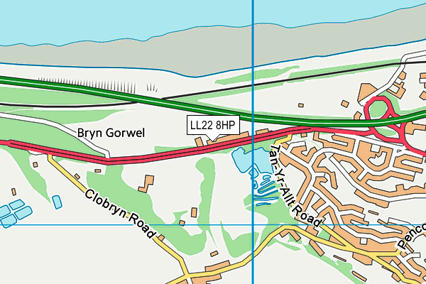 LL22 8HP map - OS VectorMap District (Ordnance Survey)